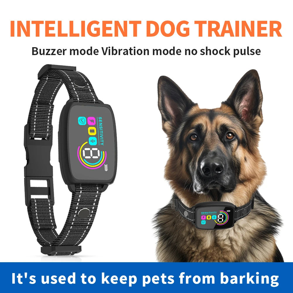Anti Barking Rechargeable Dog Collar IP67 Waterproof