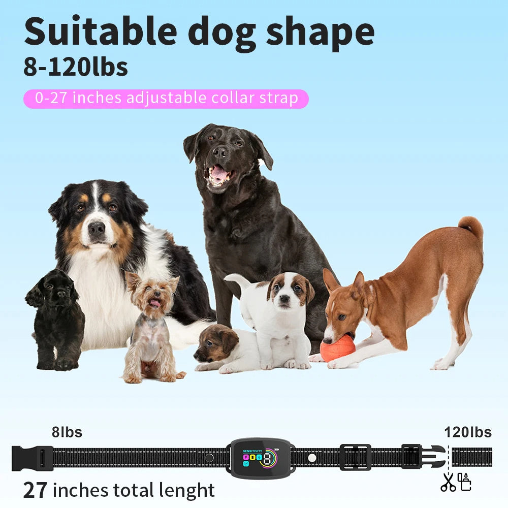 Anti Barking Rechargeable Dog Collar IP67 Waterproof